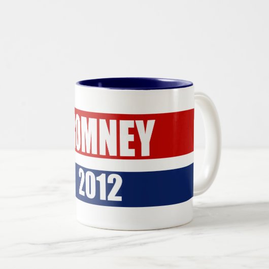 MITT ROMNEY 2012 ZWEIFARBIGE TASSE (VorderseiteRechts)