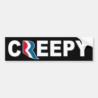 Mitt Romney CREEPY Autoaufkleber