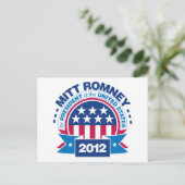 Mitt Romney für Präsident 2012 Postkarte (Stehend Vorderseite)
