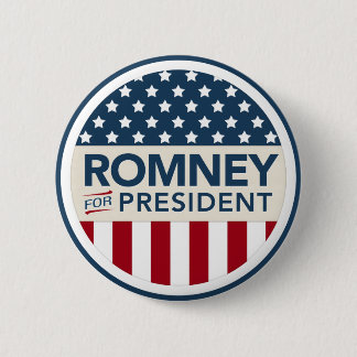 Mitt Romney für Präsidenten 2012 (Flaggen-Art) Button