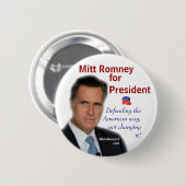 Mitt Romney für Präsidenten Button (Vorne & Hinten)