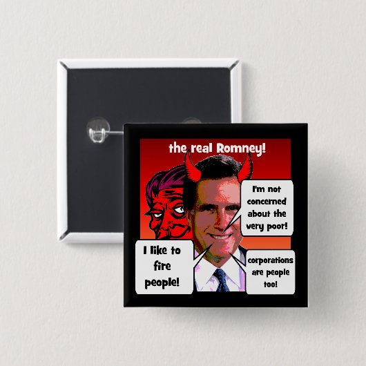 Mitt Romney gaffs Button (Vorne & Hinten)