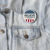 Mitt Romney glauben an Amerika-Flagge 2012 Button (Beispiel)
