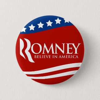 Mitt Romney glauben an Amerika-Flagge Button