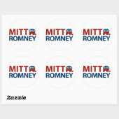 Mitt Romney GOP Runder Aufkleber (Blatt)