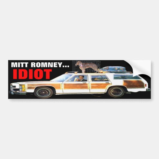 MITT ROMNEY… IDIOT-AUTOAUFKLEBER AUTOAUFKLEBER (Vorne)