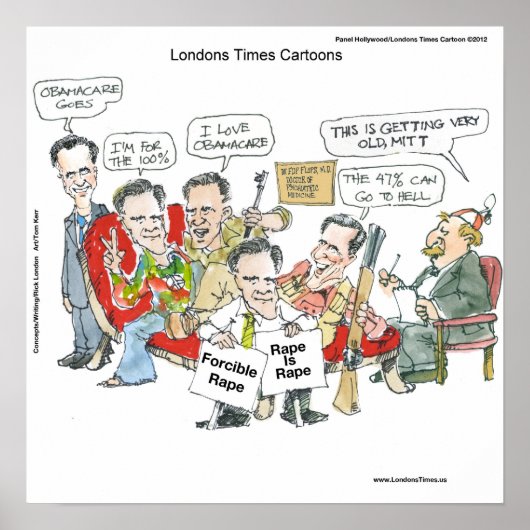 Mitt Romney in Therapy Funny Poster (Vorne)