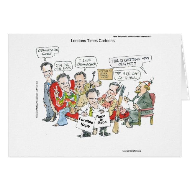 Mitt Romney in Therapy Funny T-Shirts Karten Gesch (Vorderseite (Horizontal))