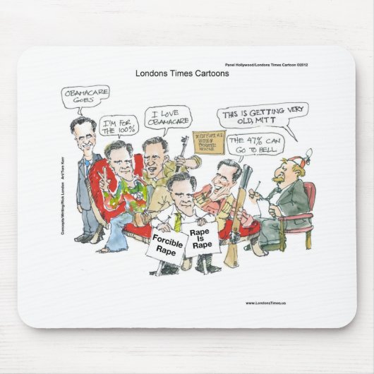 Mitt Romney in Therapy Funny T-Shirts Karten Gesch Mousepad (Vorne)