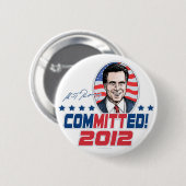 Mitt Romney legte Gang 2012 fest Button (Vorne & Hinten)