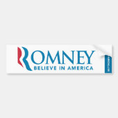 Mitt Romney Logo glauben an Amerika-Autoaufkleber Autoaufkleber (Vorne)