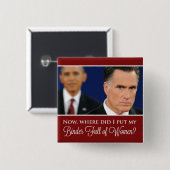 Mitt Romney"Mappe voll von Frauen" Knopf Button (Vorne & Hinten)