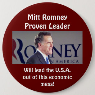 Mitt Romney nachgewiesener Führer-runder Button