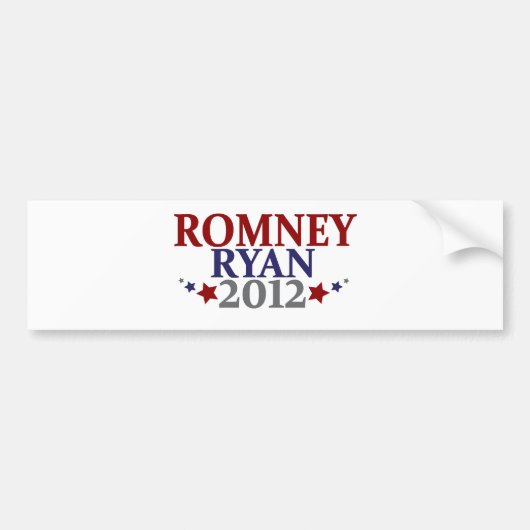 Mitt Romney Paul Ryan 2012 Autoaufkleber (Vorne)