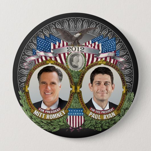 Mitt Romney Paul Ryan Foto Button (Vorderseite)