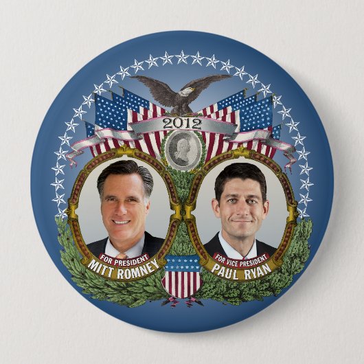 Mitt Romney Paul Ryan Foto Button (Vorderseite)