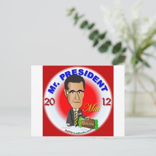 Mitt Romney Postkarte (Stehend Vorderseite)