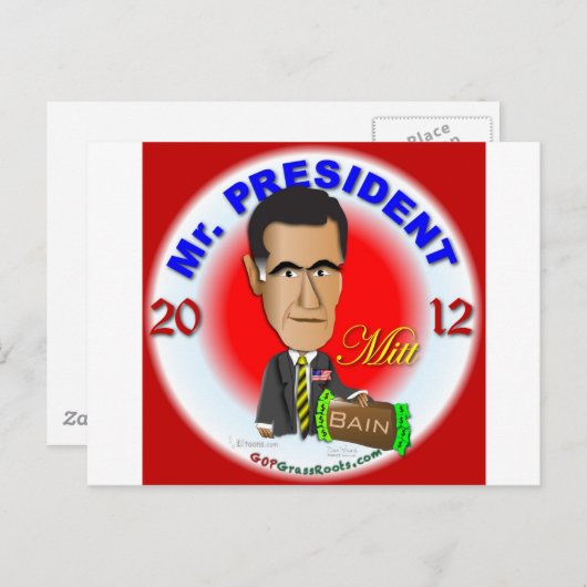 Mitt Romney Postkarte (Vorne/Hinten)