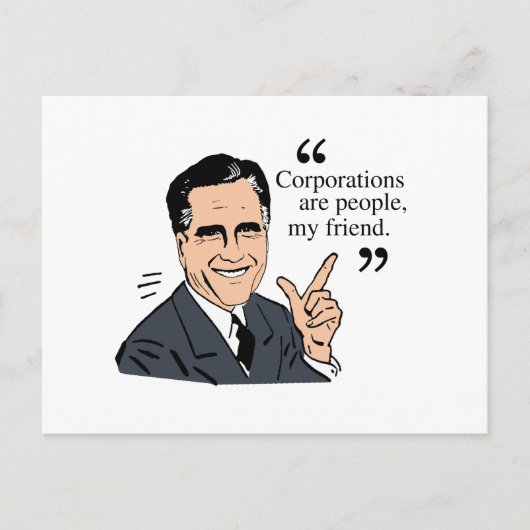 Mitt Romney Quotes Postkarte (Vorderseite)