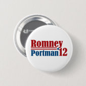 Mitt Romney Rob Portman 2012 Button (Vorne & Hinten)