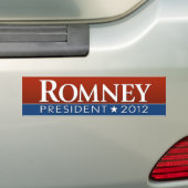 Mitt Romney - Rot-Blau-Design Autoaufkleber (Auf Auto)