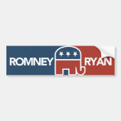 Mitt Romney Ryan Elefant-Autoaufkleber Autoaufkleber (Vorne)