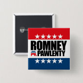 Mitt Romney Tim Pawlenty 2012 Button (Vorne & Hinten)