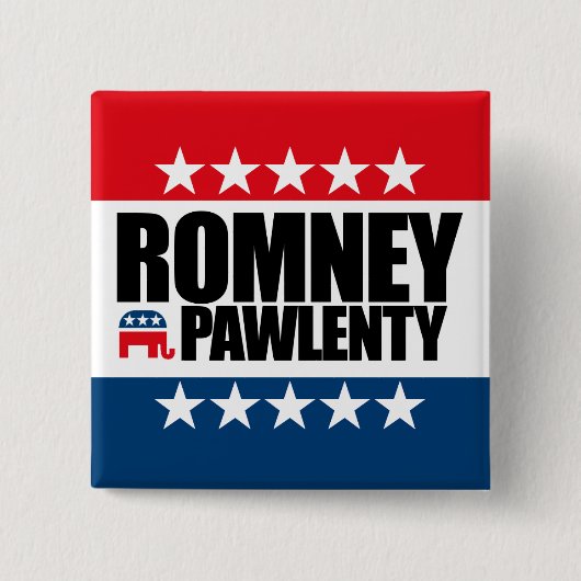 Mitt Romney Tim Pawlenty 2012 Button (Vorderseite)