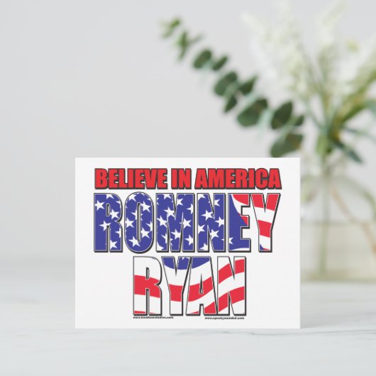 Mitt Romney und Paul Ryan Postkarte (Stehend Vorderseite)