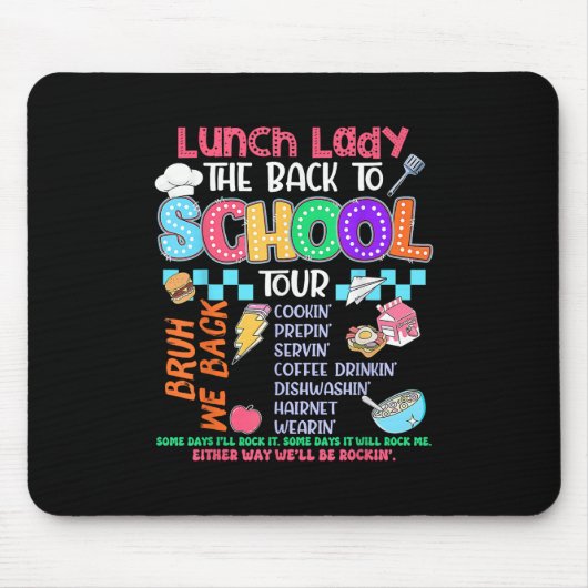 Mittag-Dame Zurück in die Schule Crew Mousepad (Vorne)
