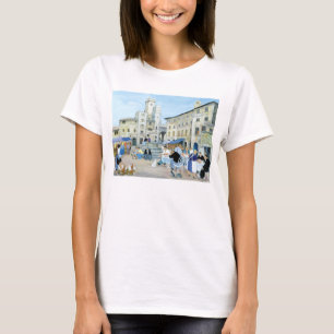 Mittag in einem Marktplatz Toskana T-Shirt