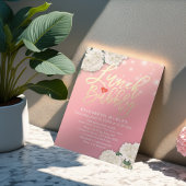 Mittag- und Brautparty-Blume mit String Lights Einladung