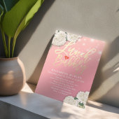 Mittag- und Brautparty-Blume mit String Lights Einladung