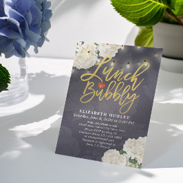 Mittag- und Brautparty-Blume mit String Lights Einladung