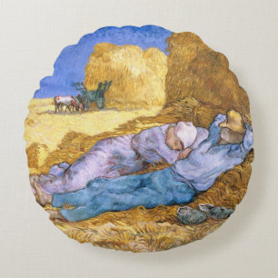 Mittag Vincent van Goghs  , der Siesta, nach Hirse Rundes Kissen