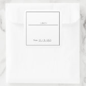 MITTAGESKLEITER QUADRATISCHER AUFKLEBER (Tasche)