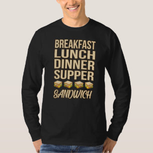 Mittagessen Abendessen Abendessen Sandwich Bologna T-Shirt