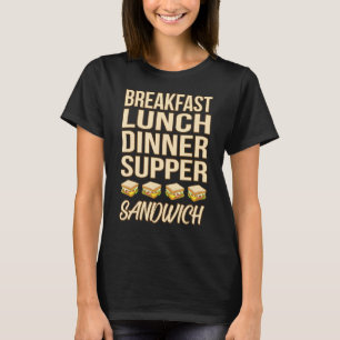 Mittagessen Abendessen Abendessen Sandwich Bologna T-Shirt