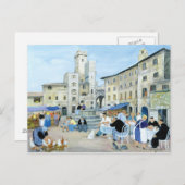 Mittagessen am Marktplatz Postkarte (Vorne/Hinten)