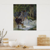Mittagessen auf dem Gras, Zentrale Tafel (1865) Poster (Küche)