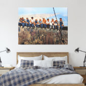 Mittagessen auf einem Wolkenkratzer 1932 NYC Remas Leinwanddruck (Insitu (Schlafzimmer))