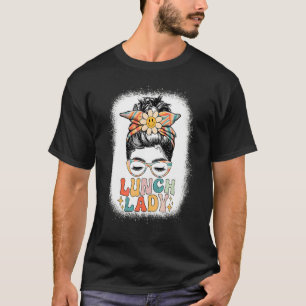 Mittagessen-Dame Unordentlicher Knoten Retro-Mitta T-Shirt