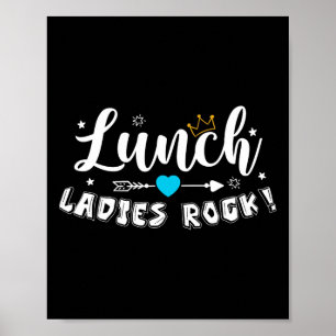 Mittagessen Damen Rock Lunch Lady Squad Zurück zur Poster