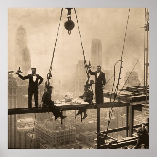 Mittagessen der Eisenarbeiter auf der 32. Etage Poster (Vorne)
