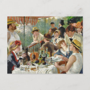 Mittagessen der Ruderpartie Vintage Renoir Postkarte