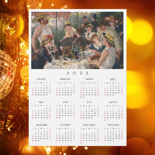 Mittagessen des Party Renoir 2025 Kalender Magnetkarte