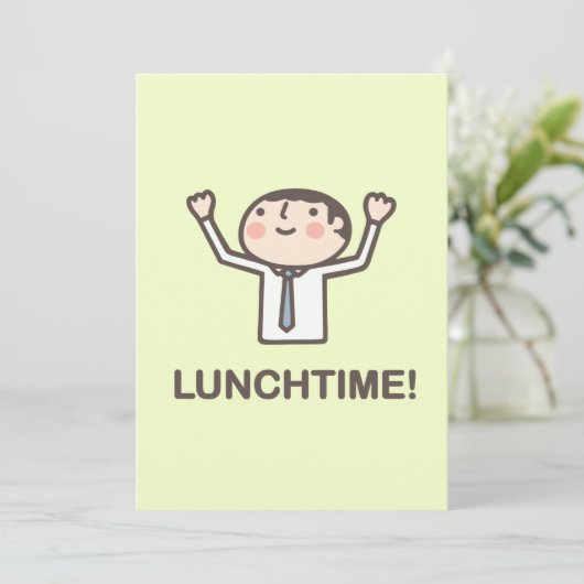 Mittagessen! Einladung (Stehend Vorderseite)