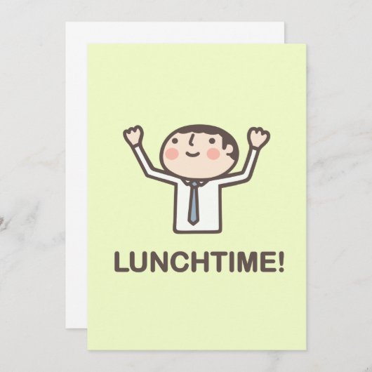 Mittagessen! Einladung (Vorne/Hinten)