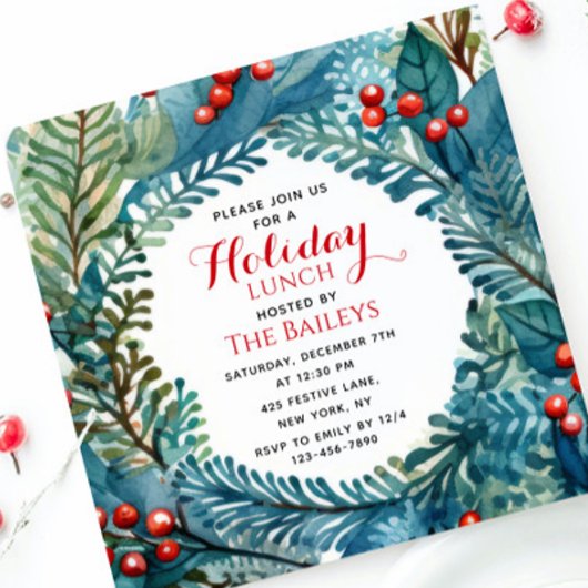 Mittagessen Elegante Weihnachten Einladung