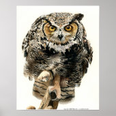 Mittagessen - Großes Horned Owl Poster (Vorne)